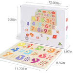 GRINNNIE Wooden Montessori Toddler Puzzles for 3 4 5 Years Old, 3 Pcs (Number, Letter, Shape) Kids Preschool Educational Peg Puzzle Set