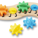 Melissa & Doug Rainbow Caterpillar Gear Toy With 6 Interchangeable Gears - For Toddlers And Babies