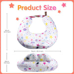 Inflatable Nursing Pillow for Breastfeeding – Travel Baby Feeding Cushion for Mom Support, Adjustable Waist Strap, Removable 100% Cotton Cover – Portable Newborn Essentials