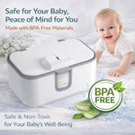 OROZEE Wet Wipes Heater,Baby Wipe Warmer and Baby Wet Wipes Dispenser Large Capacity with Night Light and View Window Fast and Even Heating Diaper Wipe Warmer