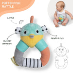 DINGLE DANGLE - Baby Gift Set - 3 in 1 Diaper Changing Helper Headband, Baby Mobile, & Sensory Rattle; Newborn Essentials Must Have - Great Baby Registry or Shower Gift - Featured on Shark Tank