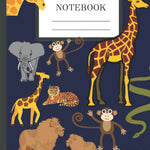 Composition Notebook: Zoo Animal Kids Blank Lined Composition Notebook 8.5 x 11: Kids Zoo Animal Notebook, Blank Lined, 120 Sheets, Large, 8.5 x 11, Notebook for Kids for School, Animal Zoo Pattern