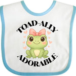 inktastic Girls Cute Toadally Adorable Frog Baby Bib