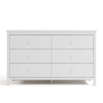 Storkcraft Alpine 6-Drawer Dresser (White) – GREENGUARD Gold Certified, White Dresser for Bedroom, Kids & Nursery Storage Drawers, Safety Interlocking Drawers, Pre-Installed Tracks, Kids Bedroom