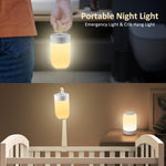 G Keni Touch Bedside Night Lamp, Baby Nursery Night Light for Kids Adults, Egg Lights with Timer, Dimmable Small Mini Lamp for Nightstand/Bedroom/Living Room, USB Rechargeable, White/Natural/Warm