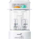 White bottle sterilizer with clear door on a white background