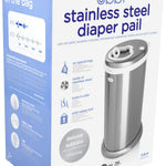Ubbi Steel Diaper Pail, Odor Locking, No Special Bag Required, Award-Winning, Registry Must-Have, Chrome