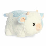 Aurora® Adorable Spudsters™ Bonnie Blueberry Cow™ Stuffed Animal - Round Shape Makes for Comforting Cuddles - Perfect for Kids All Ages and Animal Loving Adults - Blue 10.5 Inches