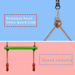 Climbing Rope Ladder for Kids, 6.6Ft Swing Rope Ladder Obstacle Course Hanging Ladder for Indoor PlaySet and Outdoor Tree House, Playground Swing Set and Slackline Ladder