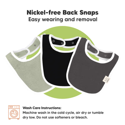 8-Pack Organic Baby Bibs for Boys, Girls - Soft Cotton Drooling and Teething Baby Bibs, Baby Girl Bibs, Baby Boy Bibs, Baby Drool Bibs for Baby Girl, Boy, Newborn Infant Bibs (Basics)