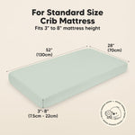 KeaBabies 2-Pack Baby Crib Sheets for Boys, Girls - 52x28 Viscose Derived from Bamboo Toddler Bed Sheets Neutral, Fitted Crib Mattress Cover for Standard Baby Bedding, Soft & Cozy (Sage)