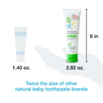 Baby Toothpaste 6 to 12 Months - Rain Fluoride Free Tooth Paste Gel for Infant Toddler Kids 0-6 Years and Up, Safe to Swallow, 2.8 Oz, Babies Training, Xylitol, Vitamin C, Vegan, SLS Free, Gluten Free