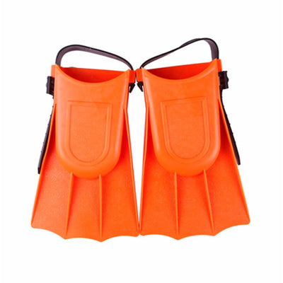 Kids Swimming Fins, 1 Pairs Kids Diving Short Flippers PVC Adjustable Swimming Training Fins, Lightweight Scuba Flippers for Kids(Orange,US:8C-12C)