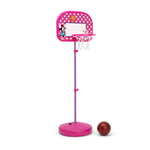Delta Children - Disney Minnie Mouse Kids Basketball Hoop Set, Height Adjustable Toddler Basketball Goal with Stand, Indoor Outdoor Sports Toy, Includes Ball and Pump, Pink