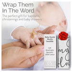 Ocean Drop Designs Muslin Swaddle Blankets - Baby Gifts for Boys & Girls - Gender Neutral Christian Newborn Gifts