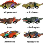 DINOBROS Dinosaur Toy Pull Back Cars,6 Pack Dino Toys for 3 Year Old Boys Girls and Toddlers,Boy Toys Age 3,4,5 and Up,Pull Back Toy Cars,Dinosaur Games with T-Rex