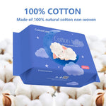 COTTONCARE Dry Baby Wipes, Made of 100% cotton, Chemical-free Unscented, Ultra Absorbent Cotton, Wet and Dry Use Tissues for Baby Delicate Skin Clean, 600 count (pack of 6)