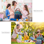 Diaper Bag Backpack Baby Bag, Baby Girl Boy Diaper Bag for Dad Mom with Pad, 16 Pockets, Pacifier Case, Large Diaper Bags Unisex for Travel (Colorful)