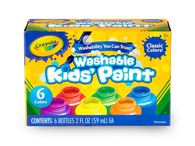 Crayola Washable Kids Paint Set (12ct), Classic and Glitter Paint for Kids, Arts & Crafts Supplies, Easter Basket Essentials, Toddler Painting Kit, 3+ [Amazon Exclusive]