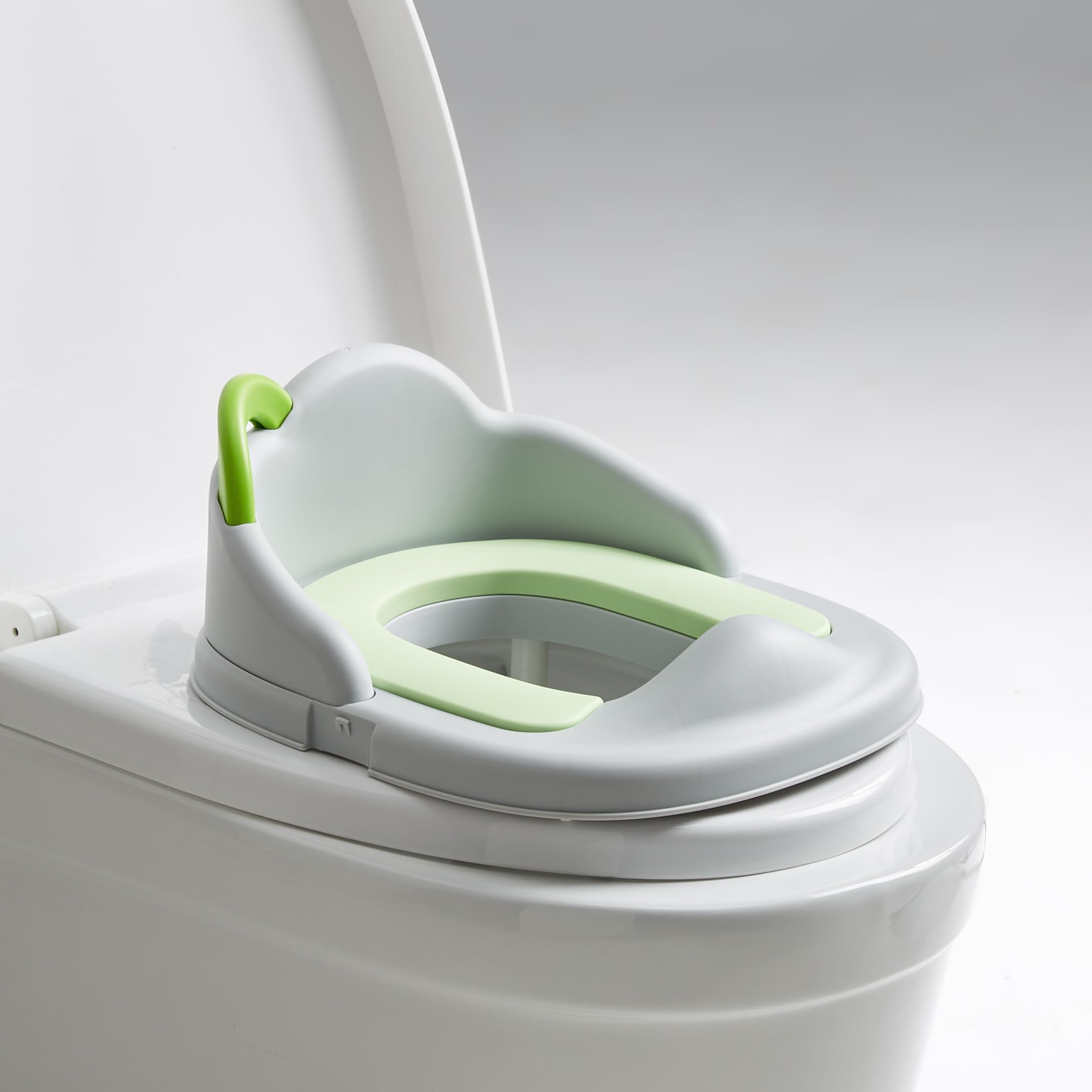 KÜB 3-in-1 Potty Training Toilet (Chair, Seat, Step Stool) - 9 CM Splash Guard, One-Click Assembly, Easy to Clean - Versatile Toddler Potty Trainer for Boy Girl - Grey