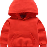 Baby Kids Boy Girl Solid Casual Pocket Hoodie Sweatershirt Long Sleeve Pullover Tops 1-6T