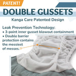 Kanga Care Rumparooz G3 Stay Dry Cloth Diaper Reusable One Size Pocket Diaper Patented Inner Double Gusset 2 pcs Microfiber Insert Soaker (6-55+ lbs) - Honey