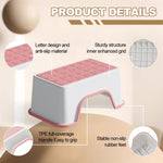 ZLMHYYM 5 Inch Height Step Stool, 11.8" Wx7.6 D Toddler Step Stool, One Step Stools for Kids, Small Child Foot Stool for Bed, Kitchen, Bathroom, Toilet, Potty Training - Pink, 1PC