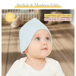 Finn + Emma - Organic Cotton Baby Hats - Soft and Gentle Baby Beanie - Newborn Cotton Hats for 0-6 Months - Newborn Caps - Crafted with Ethical Practices - Light Blue