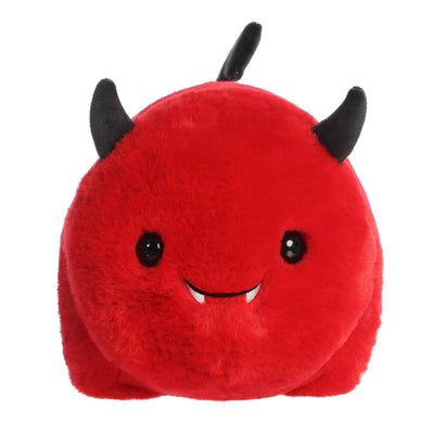 Aurora Adorable Spudsters Devlin Devil Stuffed Animal - Round Shape Makes For Comforting Cuddles - Perfect for Decorating Rooms and Valentine's Day - Red 10 Inches