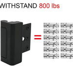 2 Pack Door Reinforcement Locks with 8 Screws, Home Security Door Lock for Toddler, Childproof Door Lock Night Lock Withstand 800 Lbs (Black)