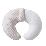 QUENESS Nursing Pillow and Positioner, Breastfeeding, Bottle Feeding, Baby Sitting Support with Removable Ultra Soft Cover, Tummy Time Support for Baby Boys and Girls (Beige)
