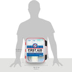 Be Smart Get Prepared First Aid Kit Hard Red Case 326 Pieces Exceeds OSHA and ANSI Guidelines 100 People - Office, Home, Car, School, Emergency, Survival, Camping, Hunting and Sports (20HBC01015REV3)