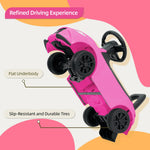 TCARAIWEN Ride On Push Car for Toddlers, Licensed Mazda Push Cars for Kids with Horn, Music, Lights, Under Seat Storage, Ride On Toy for 18-36 Months, Pink
