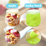 TOFOAN Baby Food Storage Containers,12 Pack Baby Food Containers with Lids,6 oz Glass Baby Food Jars,Small Snack Containers for Toddlers,Thickened Baby Food Storage Containers for Infant and Baby