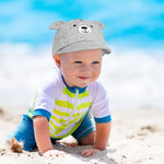 Sun Hat for Baby Boy Girl, Soft Cotton Hat for Baby Toddler, Kids Baseball Caps for Little boy Girl Spring Summer Sun hat (3-12 Months, Gray)