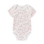 BIGBIGKISS Baby Boy Girl Romper 5 Pack Cotton Short Sleeve Bodysuit Soft Baby Clothes Outfit 0-12 Month