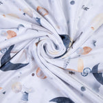 Donsonny Baby Blankets for Unisex Boys Girls, Super Soft Nursery Minky Blankets, 30 x 40 inch Outer Space Printed Bed Throws Newborn (Planet Fox)