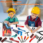 KEJIH 21 Pieces Kids Toy Tool Set and Power Play Tools, Construction Toys Working Tools Educational Pretend Role Play Set with a Handy Storage Box and Portable Sturdy Ideal Gifts Toolkit for Toddlers