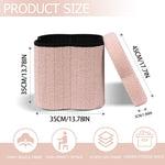 HUAYUANDA Boucle Storage Ottoman Cube, 13.8" Flower-Shaped Footstool with Storage, Soft Faux Teddy Fur, Footrest Stool for Living Room Dorm Bedroom, Valentine's Day Gifts for Women Girls-Pink