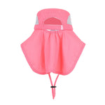 Aenmt Kids Sun Hats UPF 50+ Sun Protection Hat for Kids with Neck Flap Adjustable Large Brim Beach Fishing Hat for Age 3-12 Red