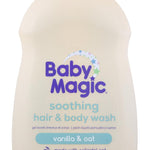 Baby Magic soothing hair & body wash bottle on a white background