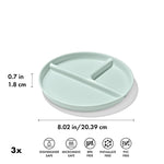 OXO Tot Stackable Divided Plates Set - 3pk - Light