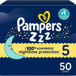 Pampers ZZZ Overnight Diapers, Size 7 (41+ lbs), 36 Count, Nighttime Protection Disposable Baby Diaper, Night Time Leak and Skin Protection