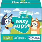 Pampers Training Pants - Easy Ups Boys & Girls Bluey - Size 3T-4T, 124 Count, Children's Potty Underwear (Packaging May Vary)