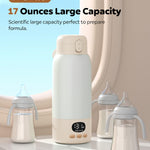 Lxlu Portable Bottle Warmer for Travel, 17 Ounces Milk Warmer for Baby Breastmilk with Fast Heating & Precise Temp Control, Bottle Warmer for Car, Outdoors