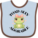 inktastic Girls Cute Toadally Adorable Frog Baby Bib