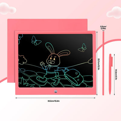 EooCoo Toys for Ages 4-8, 15 Inch LCD Writing Tablet, Drawing Pad Doodle Board, No Mess Coloring Books for Kids, Toddler Travel Essentials Girls Gift, Educational Toy for 4 5 6 7 8 Years Old Kid