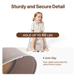 Tinyiota Toddler Potty Training Toilet, Removable Bowl with High Splash Guard, Assembles in Seconds, Easy-Clean and Travel-Ready for Boys and Girls Ages 6 Months to 3 Years (Gray)
