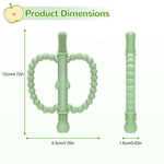 Baby Teething Toys for Babies 0-36 Months – Anti-Choking Design, Teething Relief for Straws Sticks, Chew Straw Sensory Toy for Infant Toddlers Silicone teether Tubes