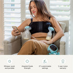 Zomee Z2 Double Electric Breast Pump – with Expression, Massage, and 2-Phase Modes - Hospital Grade Rechargeable, Portable, Hands Free Wearable Breast Pump